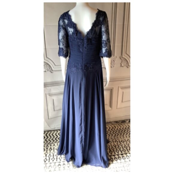 **Rina Di Montella** RD2760 Navy Gown 16 NWT - Picture 4 of 8